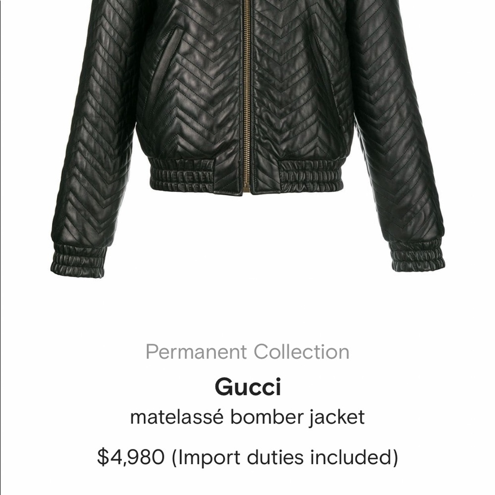 Gucci leather bomber